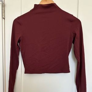 Lululemon mockneck cropped nulu shirt, size 4